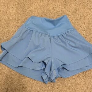 Yogalicious Light Blue Layered Shorts xs